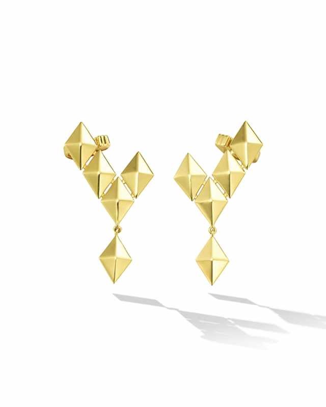 18k Yellow Gold Small Python Earring Climbers